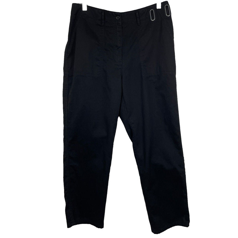 Vintage Lauren Ralph Lauren Utility Pants Womens 12P Black Classic Grommet